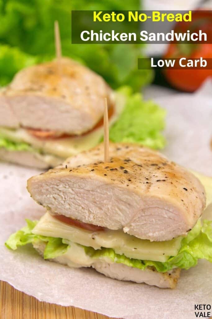 low carb no bread chicken sandwich