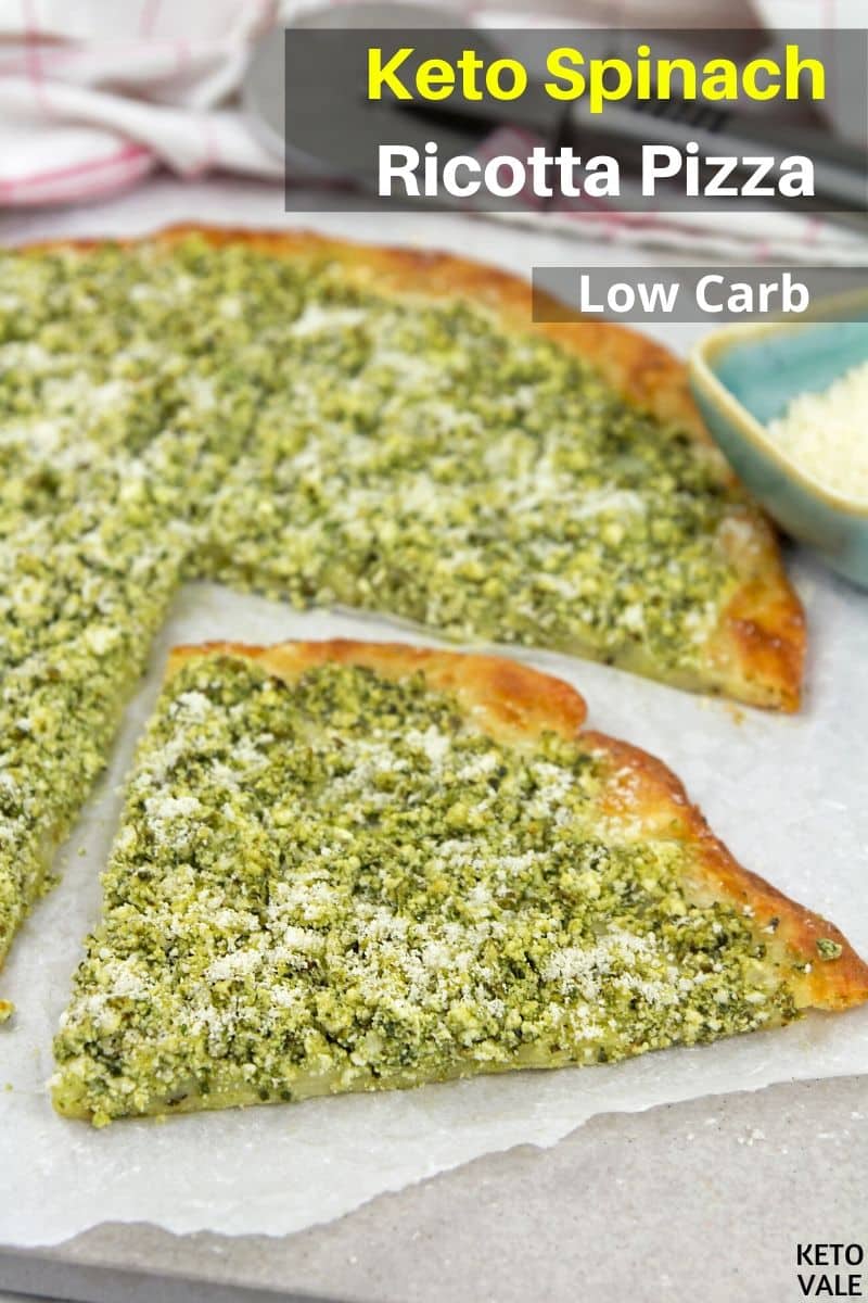 low carb spinach ricotta pizza