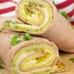 mortadella omelette roll