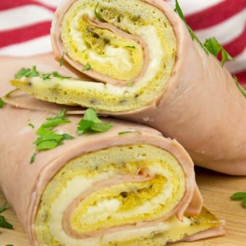 Keto Cheesy Mortadella Omelette Rolls KetoVale