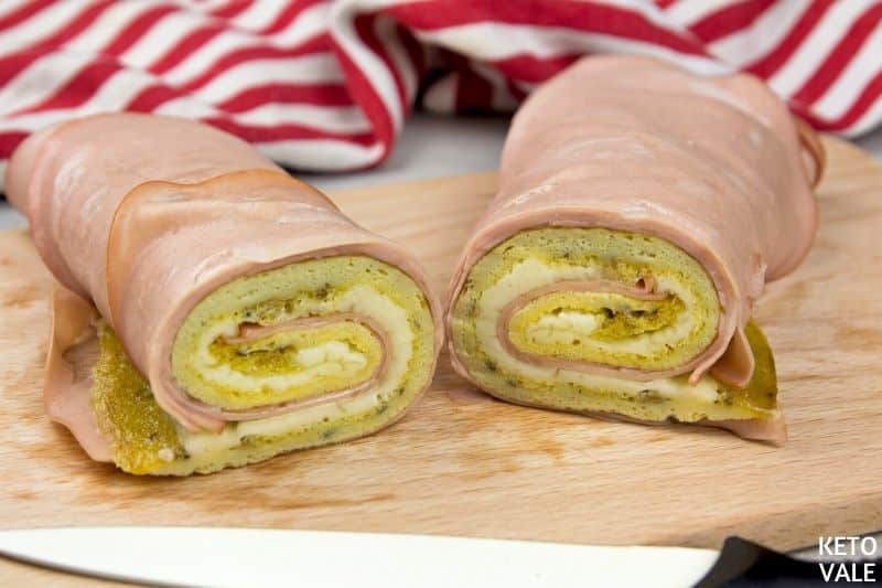 serve mortadella omelette roll