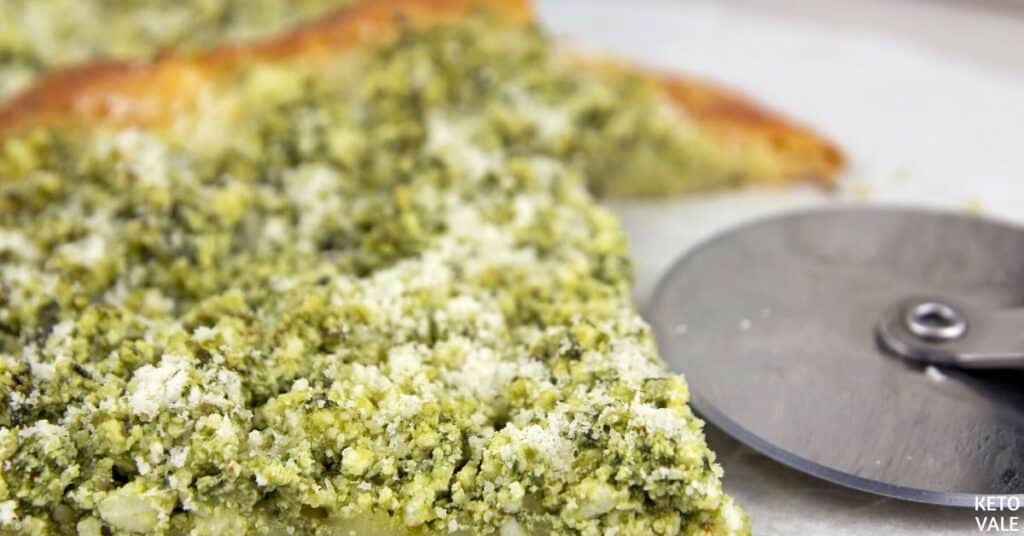 Keto Spinach Ricotta Pizza Low Carb Recipe KetoVale