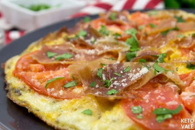 Keto Egg Crust Pizza in a Pan Super Easy! KetoVale