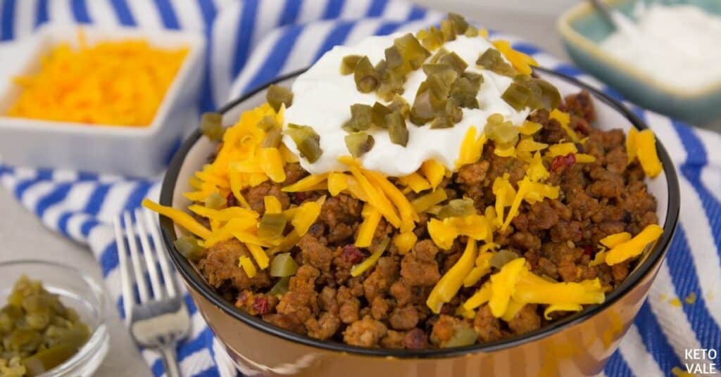 beef taco bowl