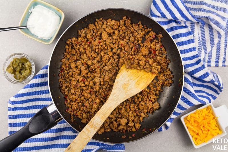 cook beef with taco seasoning