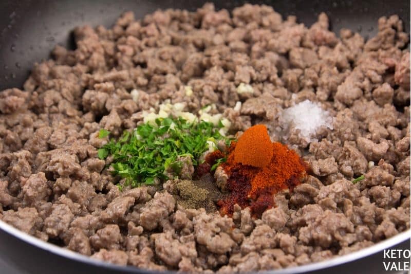 fry ground beef olive oil