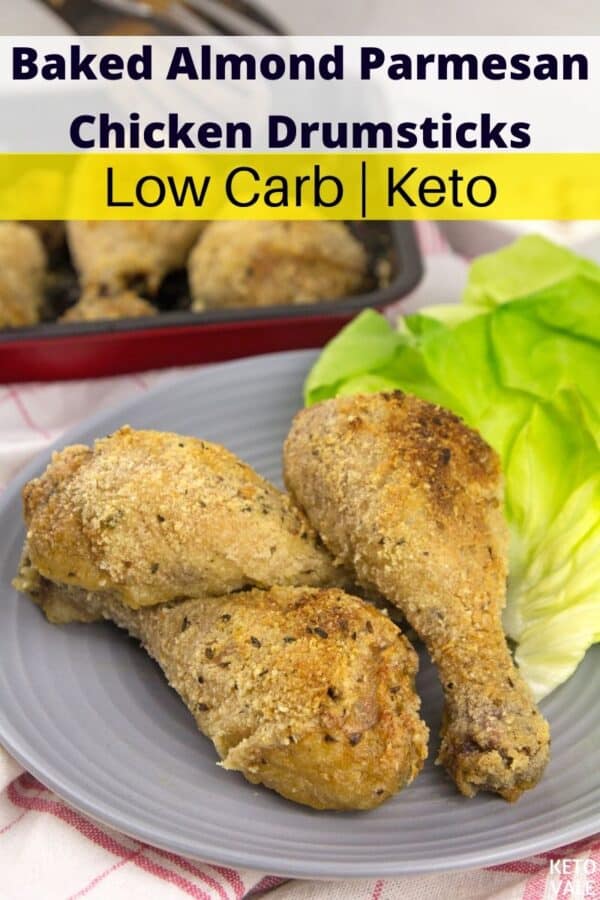 Keto Baked AlmondParmesan Chicken Drumsticks KetoVale