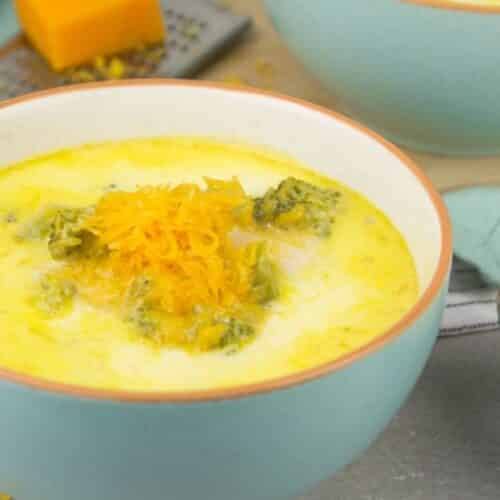 Keto Instant Pot Broccoli Cheddar Soup Low Carb Recipe KetoVale