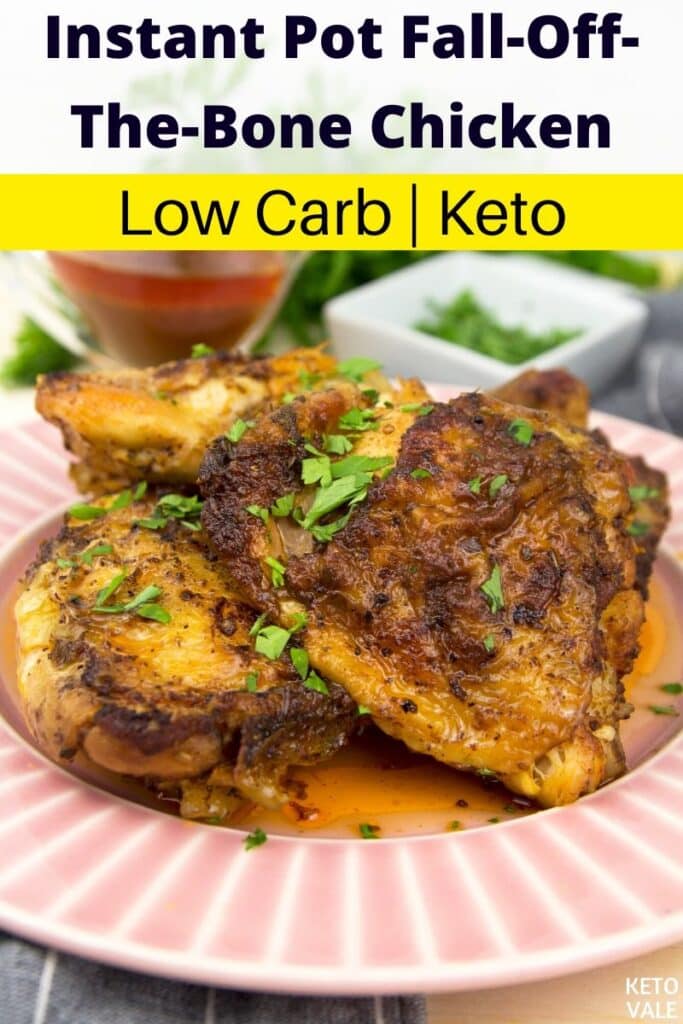 Easy Instant Pot Fall-Off-The-Bone Chicken Thighs Low Carb Keto Recipe ...