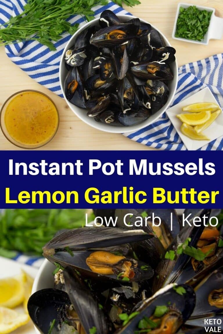 Keto Instant Pot Mussels with Lemon Garlic Butter Quick and Easy KetoVale
