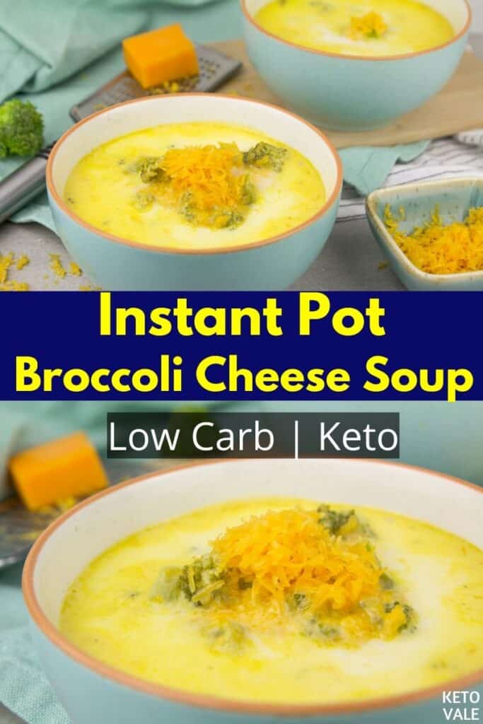 low carb instant pot broccoli cheese soup