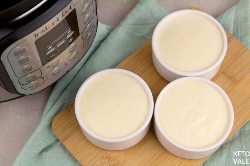 pressure cook mini cheesecake