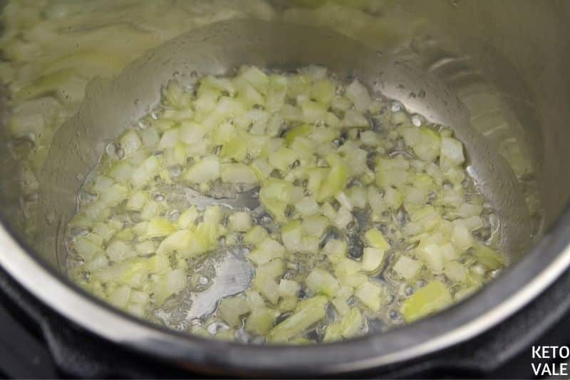 saute butter onion garlic