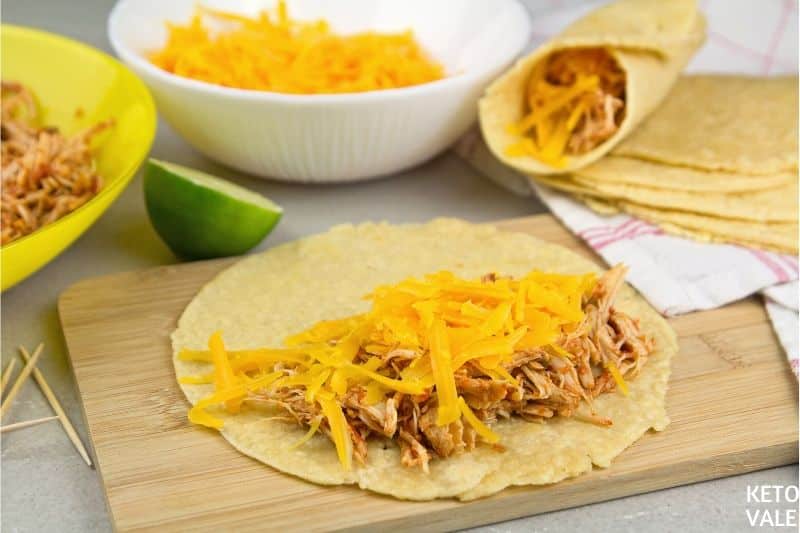 Instant Pot Shredded Chicken Taquitos Low Carb Recipe | KetoVale