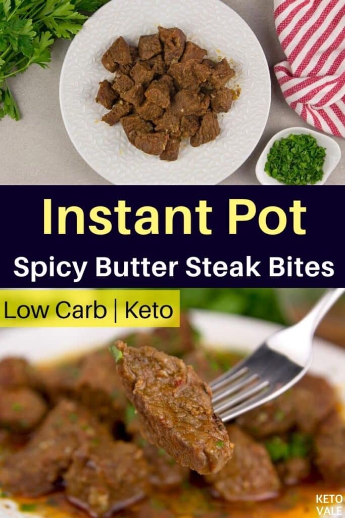 low carb instant pot butter steak bites