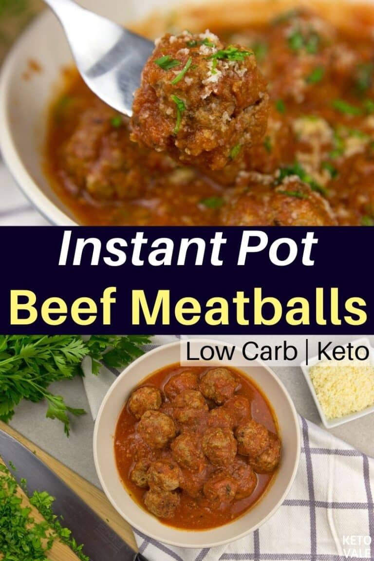 Easy Keto Instant Pot Beef Meatballs Low Carb Recipe KetoVale