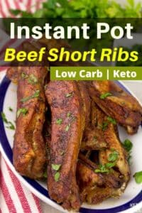 Easy Instant Pot Beef Short Ribs Low Carb Keto Recipe | KetoVale
