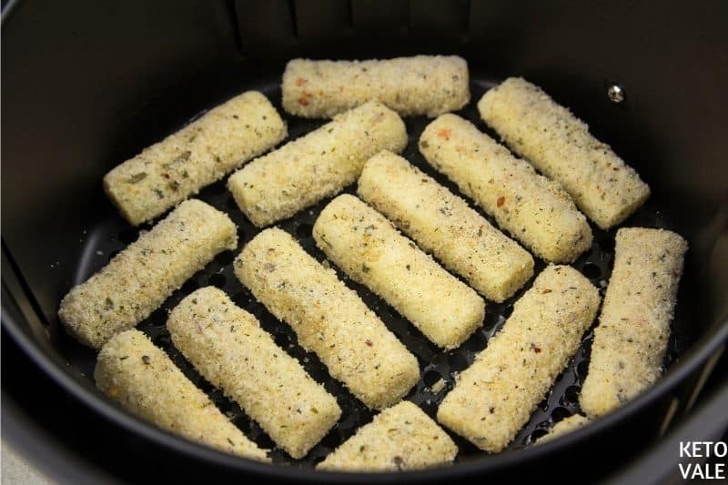 air fried mozzarella sticks