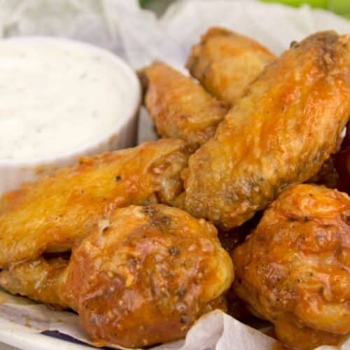 Easiest Keto Air Fryer Buffalo Wings Low Carb Recipe (1 Net Carb!) KetoVale