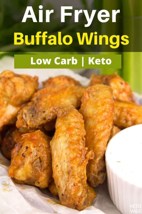 Easiest Keto Air Fryer Buffalo Wings Low Carb Recipe (1 Net Carb!) KetoVale