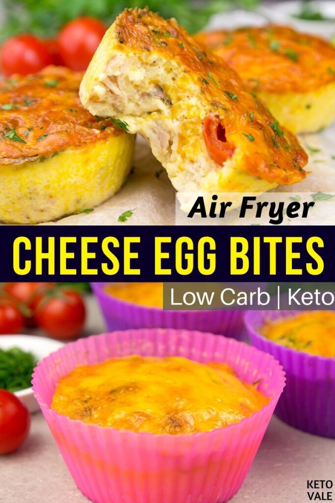 air fryer ham cheese egg bites