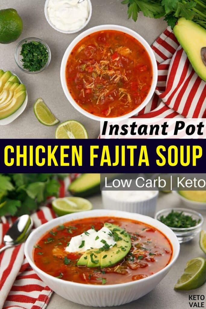 keto chicken fajita soup